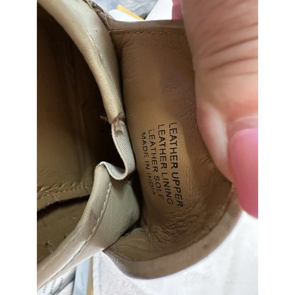 FLORSHEIM MEN'S TAN‎ WOVEN BRAIDED LEATHER LOAFERS SIZE 10.5D Vintage